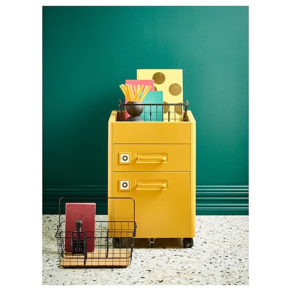 Ikea IDÅSEN - Drawer unit on castors, golden-brown, 42x61 cm