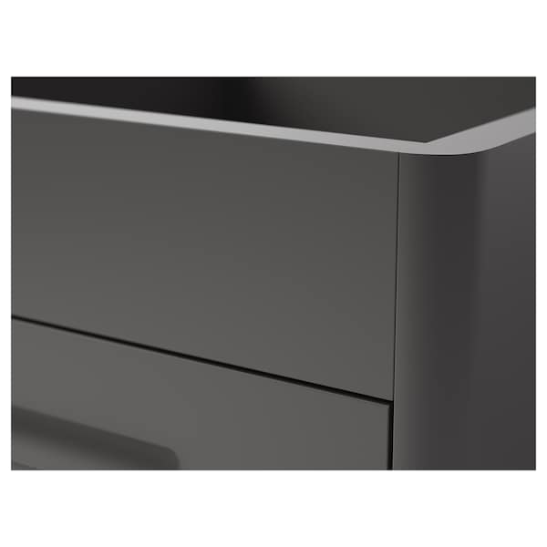 IDÅSEN Chest of drawers with smart lock - dark grey 42x61 cm , 42x61 cm - best price from Maltashopper.com 19287276