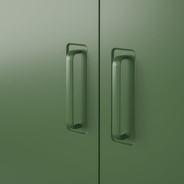 Ikea IDÅSEN - Cabinet with doors and drawers, dark green, 80x47x119 cm