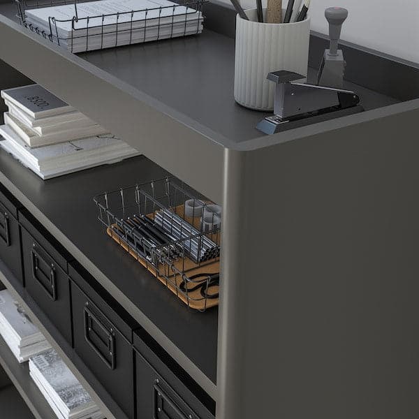 Ikea IDÅSEN Shelf - dark grey 120x140 cm , 120x45x140 cm