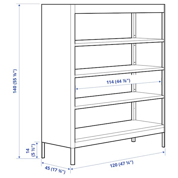 Ikea IDÅSEN Shelf - dark grey 120x140 cm , 120x45x140 cm