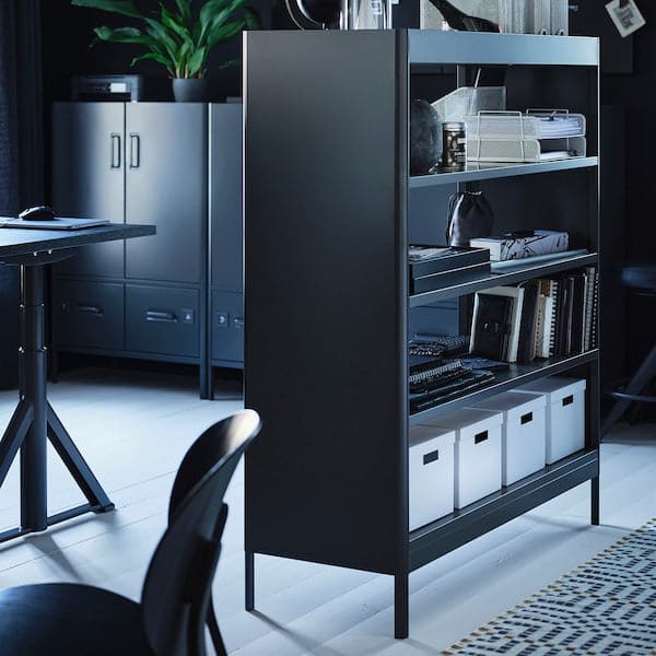 IDÅSEN Shelf - dark grey 120x140 cm , 120x45x140 cm - best price from Maltashopper.com 40496391