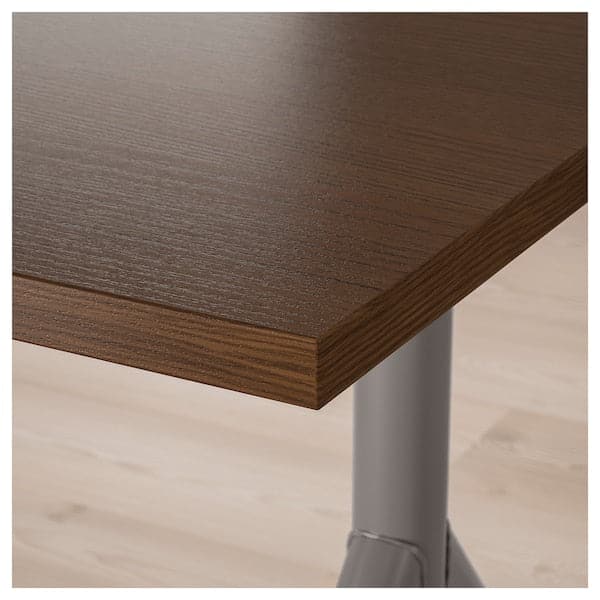 IDÅSEN Desk - brown/dark gray 160x80 cm , 160x80 cm - best price from Maltashopper.com 99281039