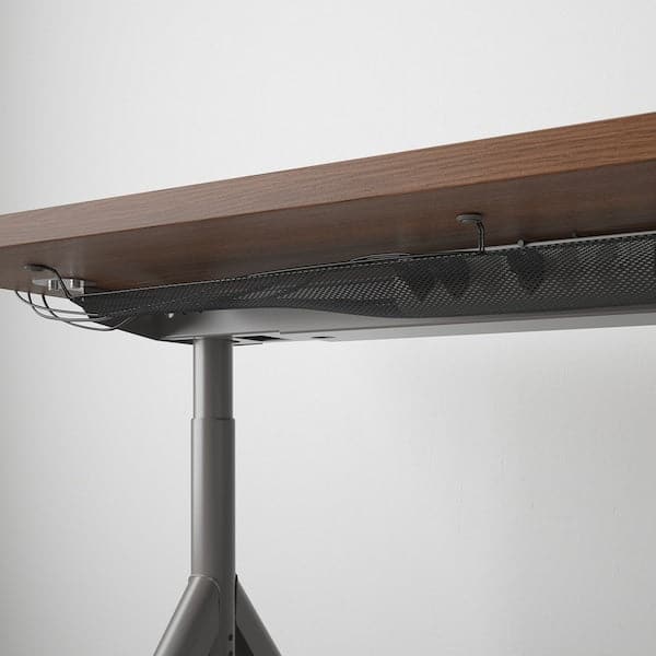 IDÅSEN Desk - brown/dark gray 160x80 cm , 160x80 cm - best price from Maltashopper.com 99281039