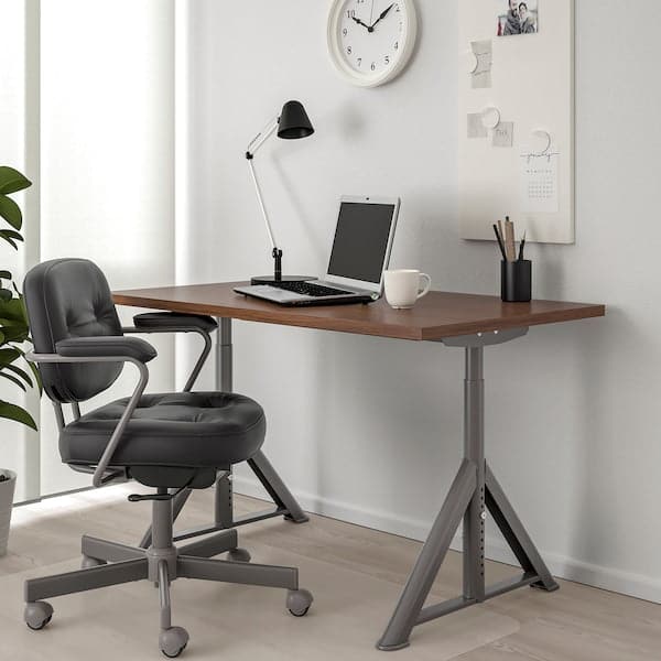 IDÅSEN Desk - brown/dark gray 120x70 cm - best price from Maltashopper.com 49281027