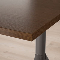 IDÅSEN Desk - brown/dark gray 120x70 cm - best price from Maltashopper.com 49281027