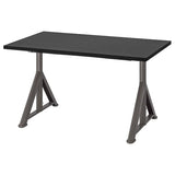 IDÅSEN desk, black/dark grey, 120x70 cm