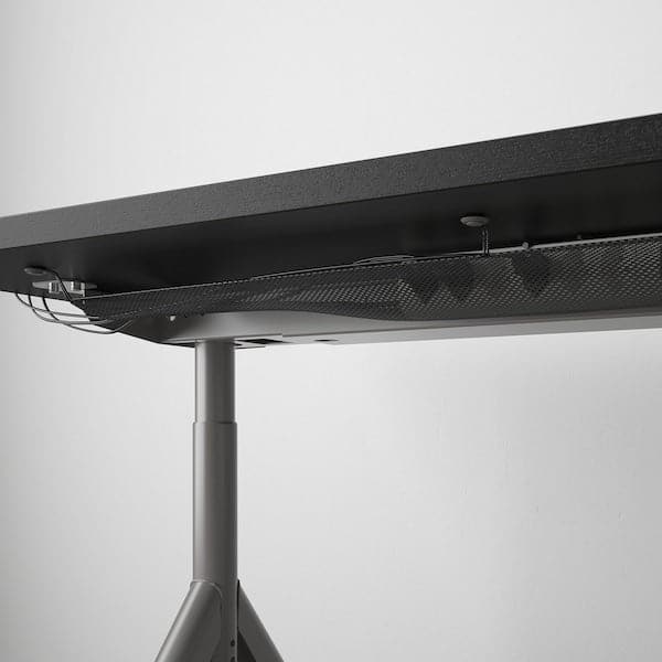 IDÅSEN Desk - black/dark gray 160x80 cm , 160x80 cm - best price from Maltashopper.com 59281036