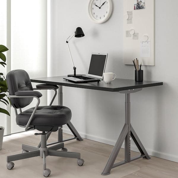 Ikea IDÅSEN Desk - black/dark gray 120x70 cm , 120x70 cm