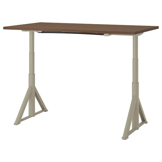 Ikea IDÅSEN Height adjustable desk - brown/beige 160x80 cm , 160x80 cm