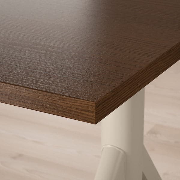 IDÅSEN Height adjustable desk - brown/beige 120x70 cm , 120x70 cm - best price from Maltashopper.com 19280915