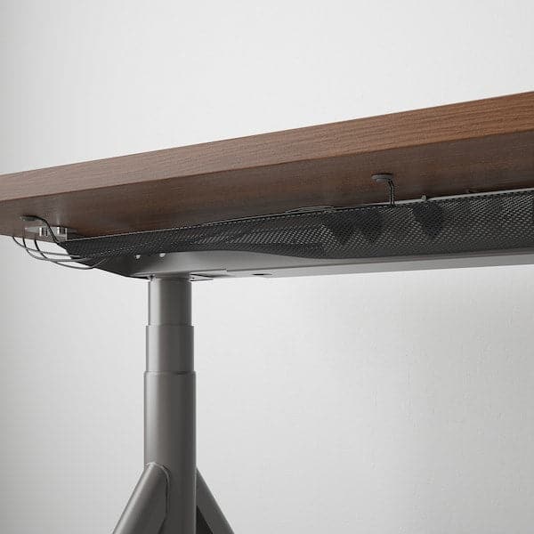 IDÅSEN Height adjustable desk - brown/dark gray 120x70 cm , 120x70 cm - Premium Furniture from Ikea - Just €648.99! Shop now at Maltashopper.com