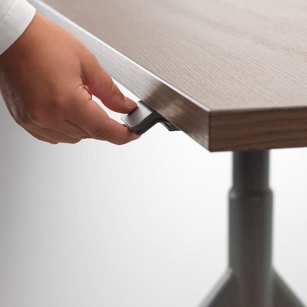 Ikea IDÅSEN Height adjustable desk - brown/dark gray 160x80 cm , 160x80 cm