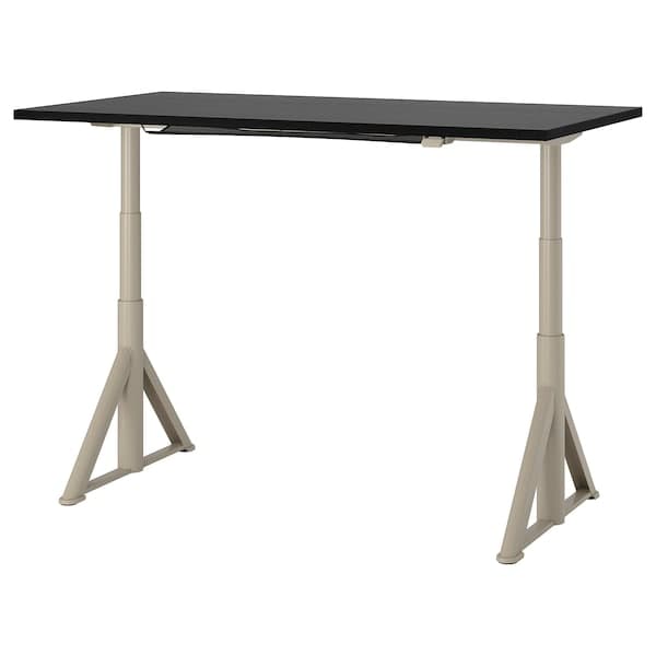 Ikea IDÅSEN Height adjustable desk - black/beige 160x80 cm , 160x80 cm