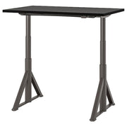 IDÅSEN Height adjustable desk - black/dark gray 120x70 cm , 120x70 cm - best price from Maltashopper.com 19280939