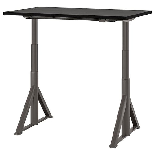 IDÅSEN Height adjustable desk - black/dark gray 120x70 cm , 120x70 cm