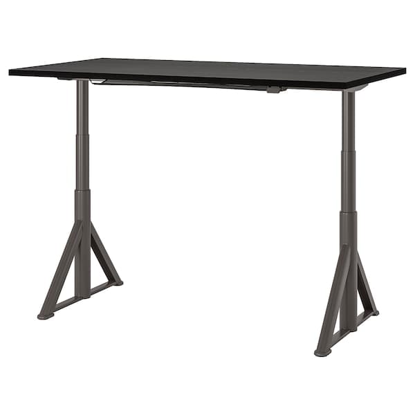Ikea IDÅSEN Height adjustable desk - black/dark gray 160x80 cm , 160x80 cm