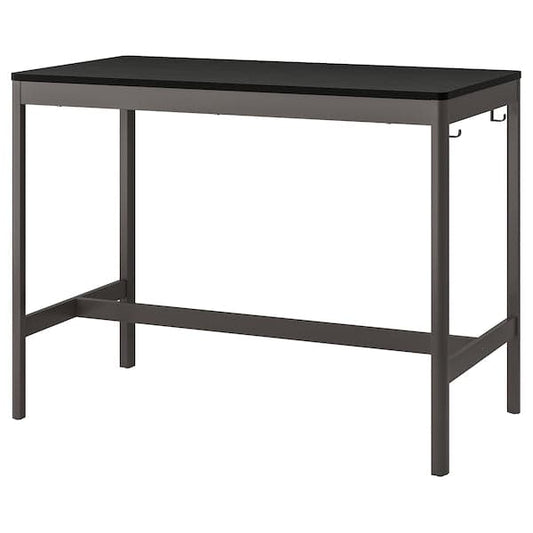 Ikea IDÅSEN Table - black/dark gray 140x70x105 cm , 140x70x105 cm