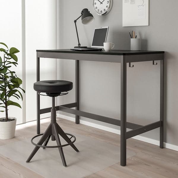 IDÅSEN Table - black/dark gray 140x70x105 cm , 140x70x105 cm - best price from Maltashopper.com 89395885