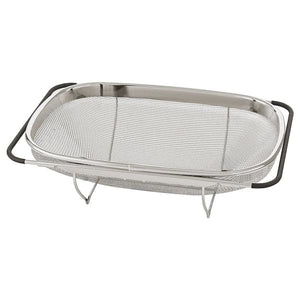 Ikea IDEALISK - Colander, stainless steel/black, 34x23 cm