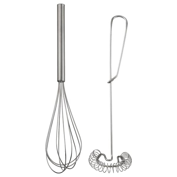 IDEALISK Set of 2 whips - stainless steel ,