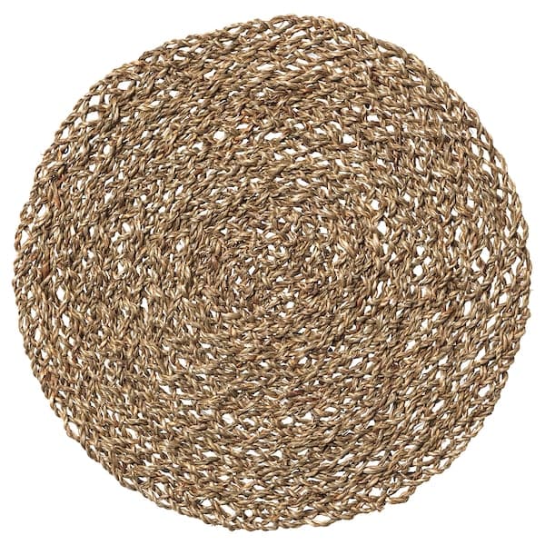 IHÅLLIG - Place mat, natural/seagrass, 37 cm - best price from Maltashopper.com 00342876