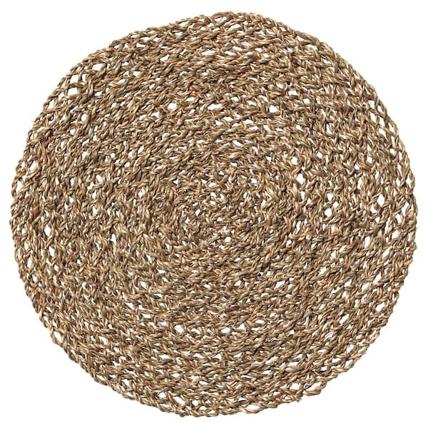 Ikea IHÅLLIG - Place mat, natural/seagrass, 37 cm