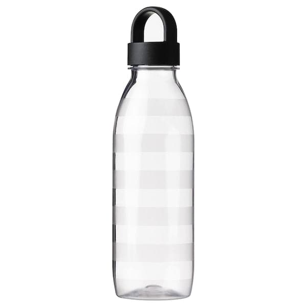 IKEA 365+ - Water bottle, striped/dark grey, 0.7 l - best price from Maltashopper.com 20512486