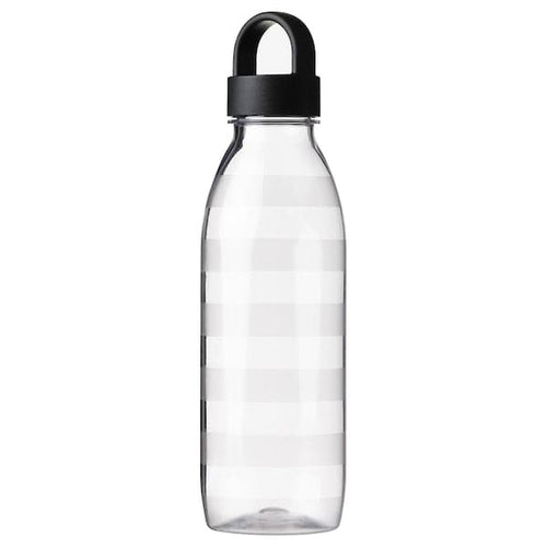 IKEA 365+ - Water bottle, striped/dark grey, 0.7 l
