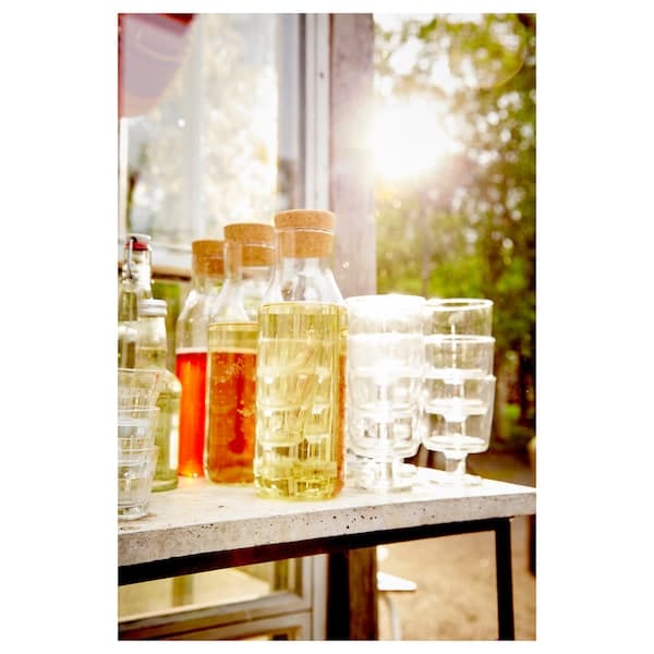 Ikea IKEA 365+ - Carafe with stopper, clear glass/cork, 1 l