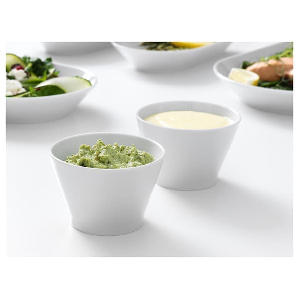 Ikea IKEA 365+ Bowl - white corner edges 10 cm ,