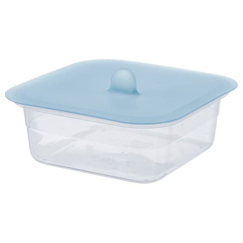 IKEA 365+ - Food container with lid, square plastic/silicone, 750 ml