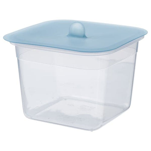 IKEA 365+ - Food container with lid, square plastic/silicone, 1.4 l