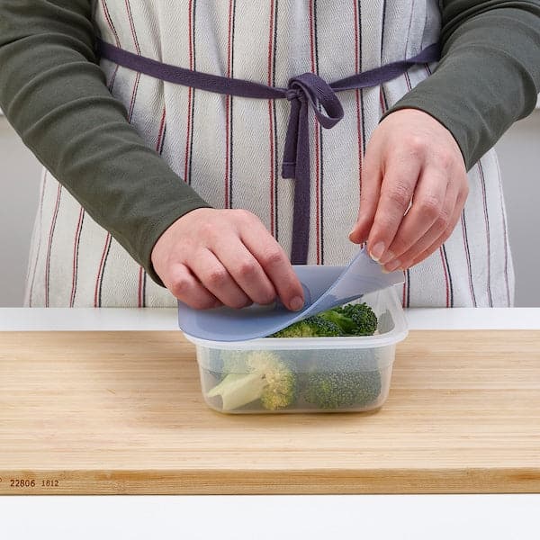 IKEA 365+ - Food container with lid, square plastic/silicone, 750 ml - best price from Maltashopper.com 49276813
