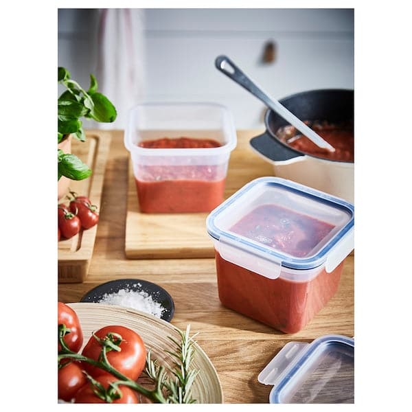 Ikea IKEA 365+ - Food container with lid, square/plastic, 1.4 l