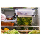 IKEA 365+ food container with lid, square/plastic, 750 ml