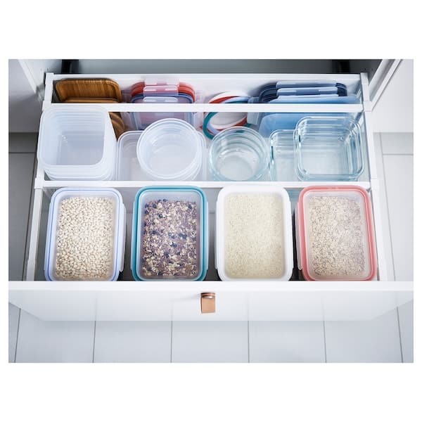 Ikea IKEA 365+ - Food container with lid, square/plastic, 750 ml