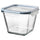 IKEA 365+ food container with lid, square glass/plastic, 1.2 l