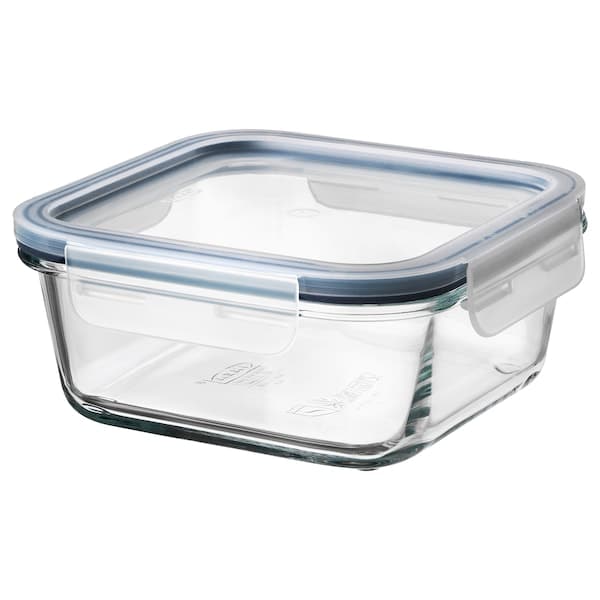 IKEA 365+ - Food container with lid, square glass/plastic