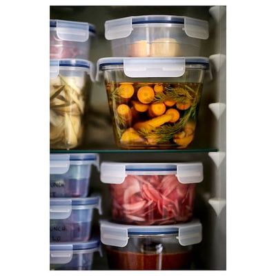 IKEA 365+ - Food container with lid, square glass/plastic, 1.2 l - best price from Maltashopper.com 59269119