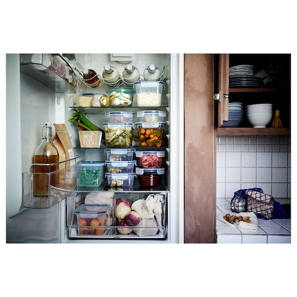 IKEA 365+ - Food container with lid, square glass/plastic , 1.2 l - Premium  from Ikea - Just €7.99! Shop now at Maltashopper.com