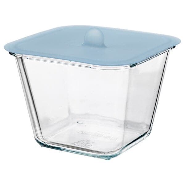 IKEA 365+ - Food container with lid, square glass/silicone