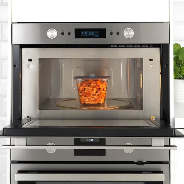 IKEA 365+ - Food container with lid, square glass/silicone, 1.2 l - best price from Maltashopper.com 19276819