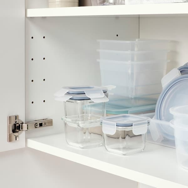 Ikea IKEA 365+ - Food container with lid, square/glass, 180 ml