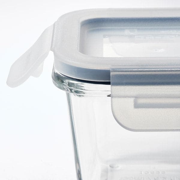 Ikea IKEA 365+ - Food container with lid, square/glass, 180 ml