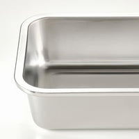 IKEA 365+ - Food container with lid, rectangular stainless steel/silicone, 1.0 l - best price from Maltashopper.com 49437509