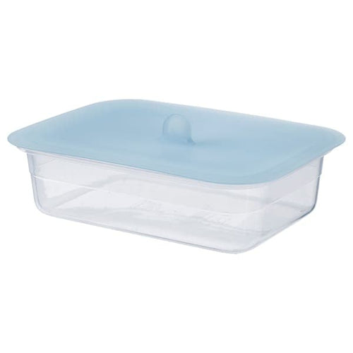 IKEA 365+ - Food container with lid, rectangular plastic/silicone, 1.0 l