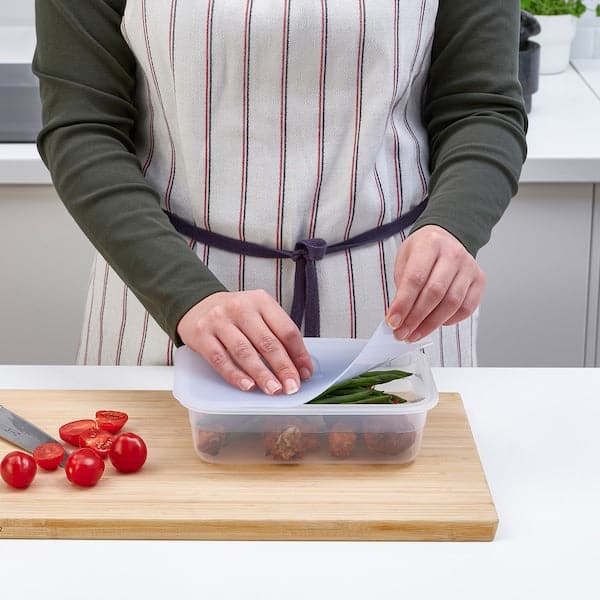 Ikea IKEA 365+ - Food container with lid, rectangular plastic/silicone, 1.0 l