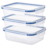 IKEA 365+ food container with lid, rectangular/plastic, 1.0 l, 3 pack