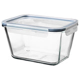IKEA 365+ food container with lid, rectangular glass/plastic, 1.8 l